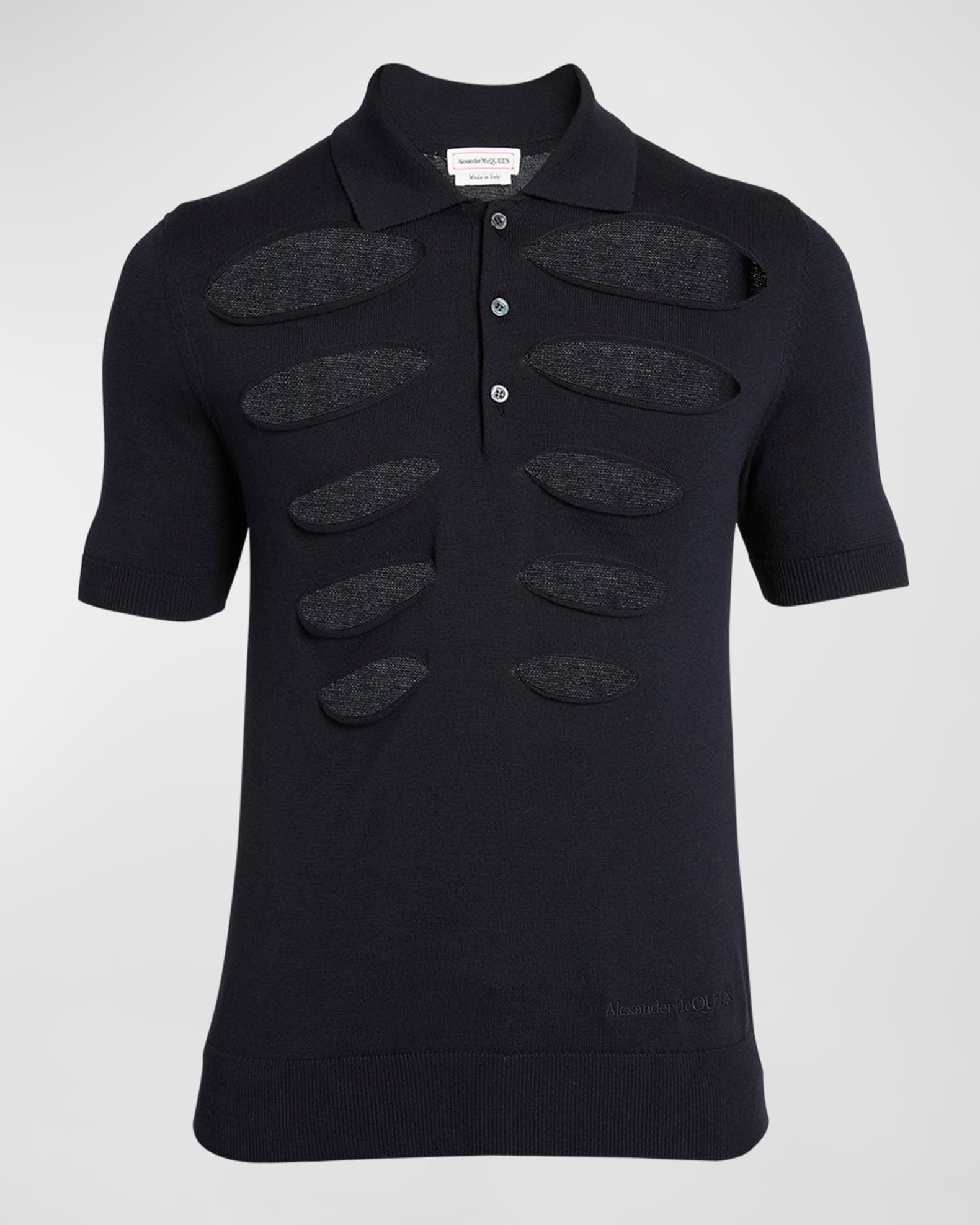 BRUNELLO CUCINELLI Textured Cotton Polo In Blue Product Image