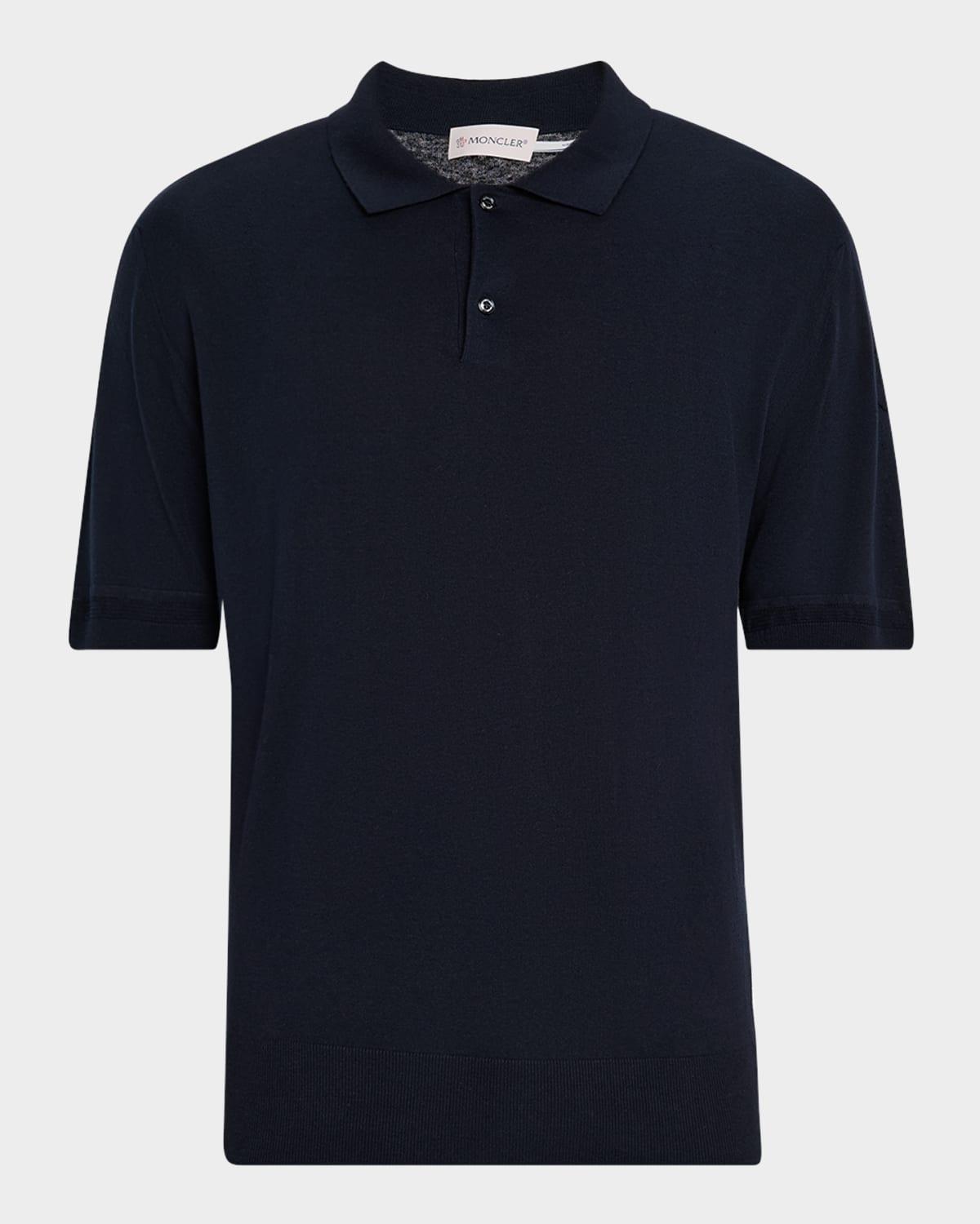 Mens Silk and Linen Knit Polo Shirt Product Image