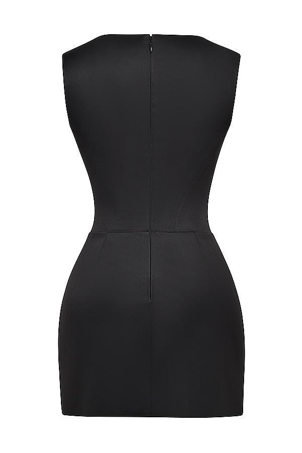 Enya Black Corset Mini Dress Product Image