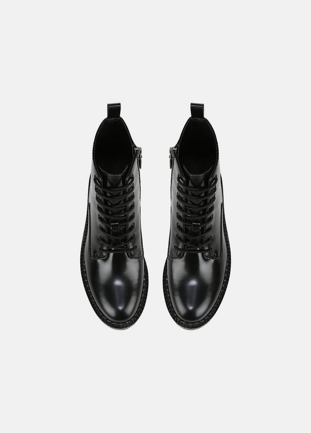 Womens Cabria Leather Lug Boot, Black/black, Size 8.5 Vince Product Image