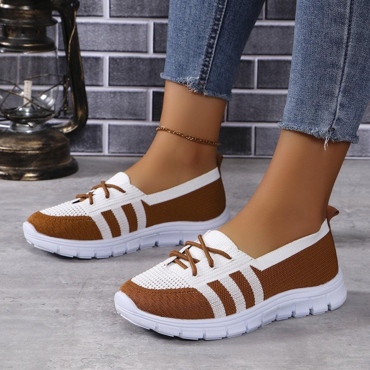 Mesh Contrast Flat Slip-Ons Product Image