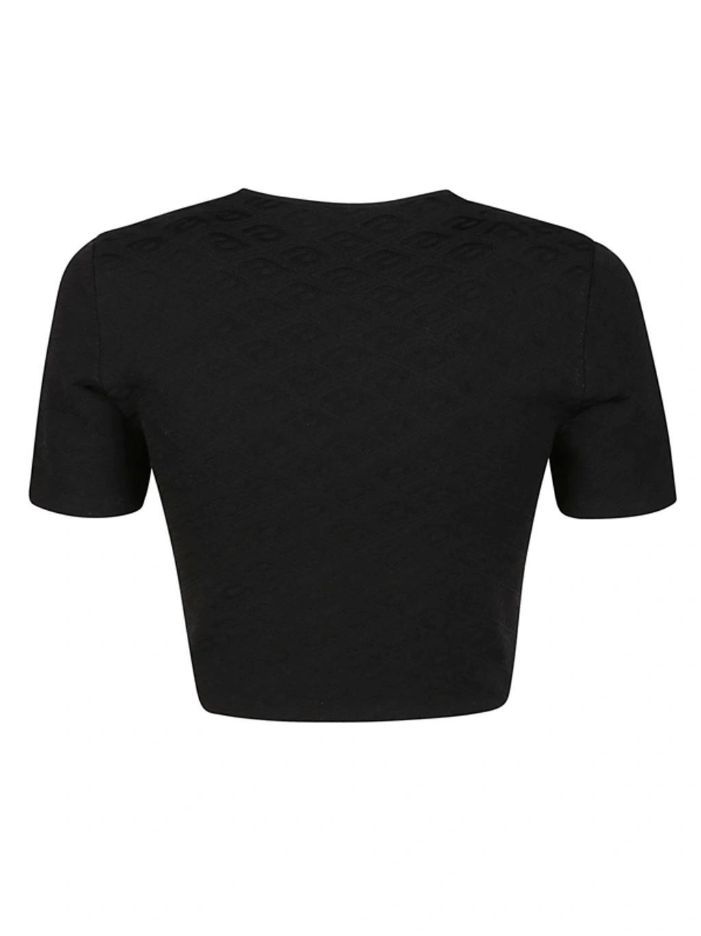 ALEXANDER WANG T Skewed Logo T-shirt In Black Product Image