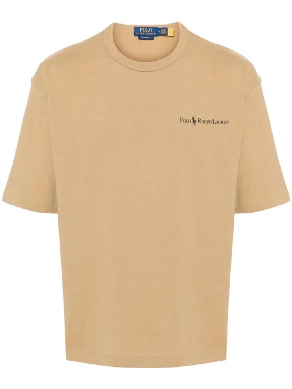 POLO RALPH LAUREN Logo-print T-shirt In Brown Product Image