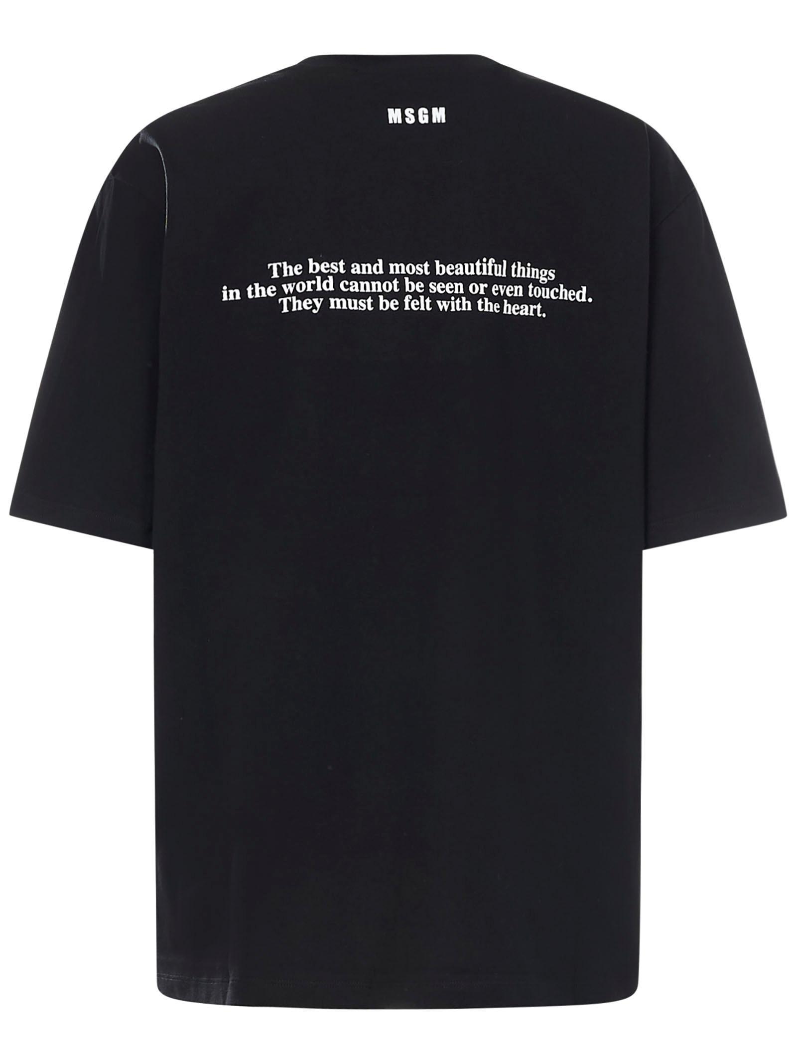MSGM Heart-print T-shirt In Pink Product Image