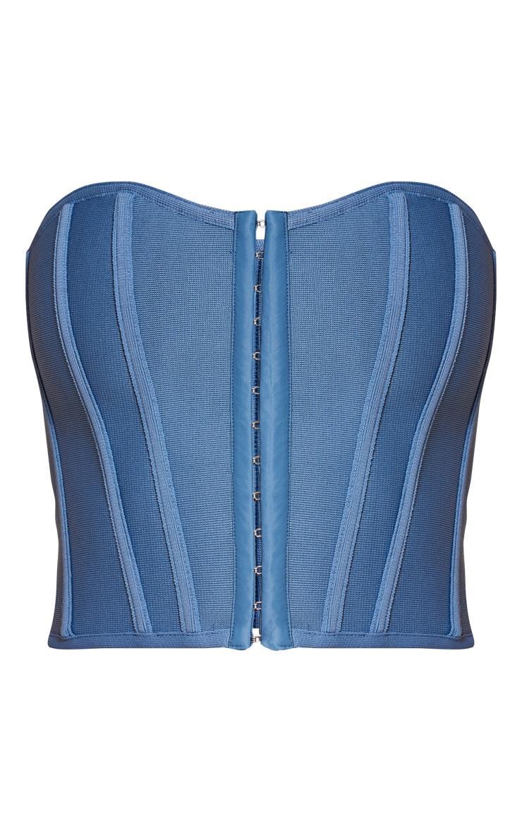Blue Steel Bandage Hook And Eye Structured Corset Product Image