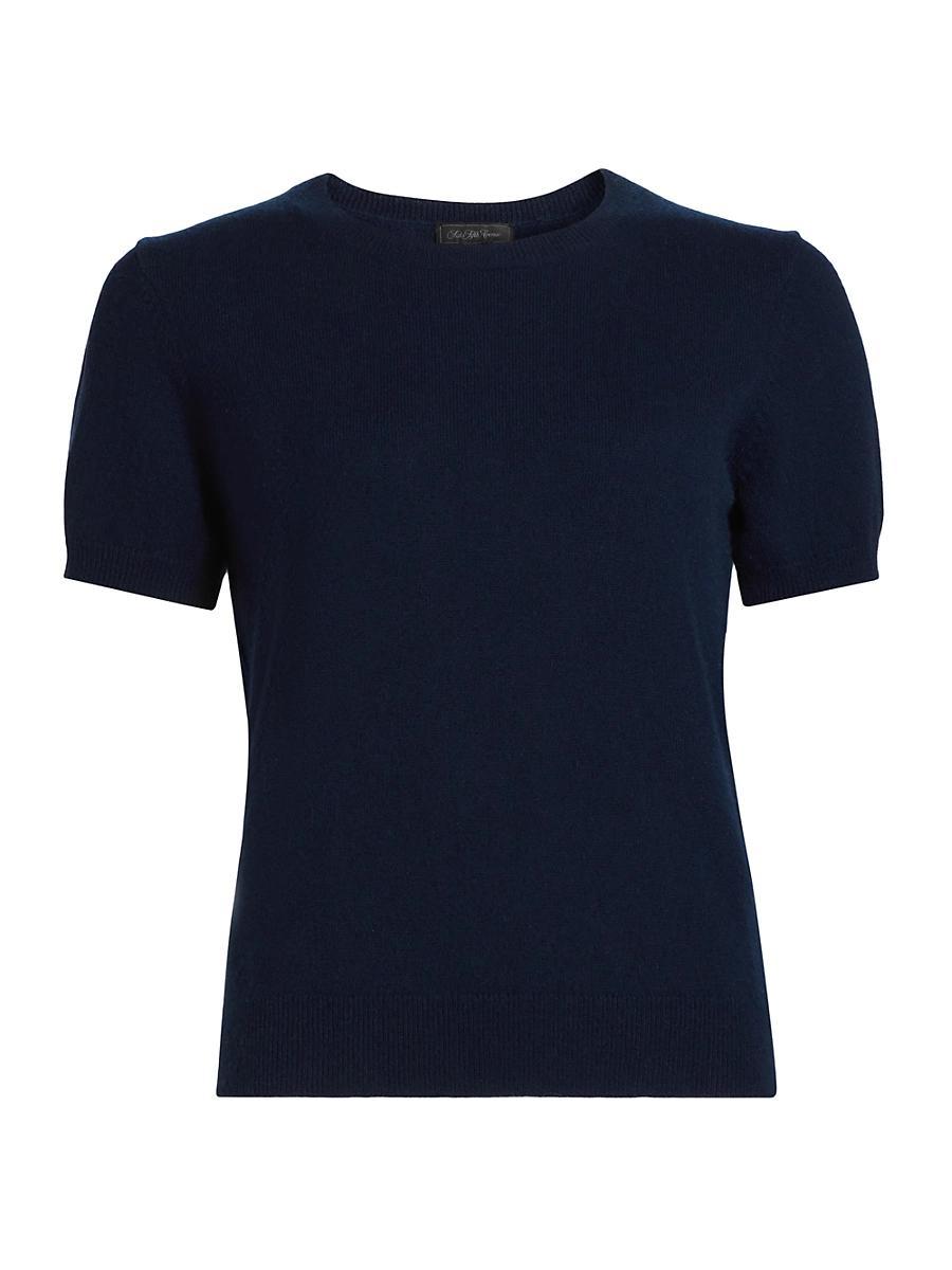 Womens Cashmere Crewneck Short-Sleeve Sweater Product Image