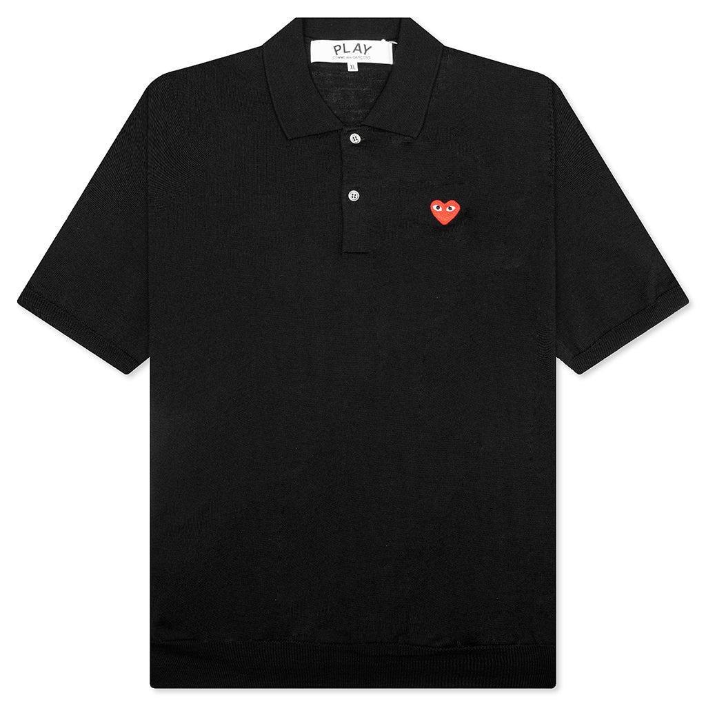 Red Emblem S/S Polo Neck - Black Male Product Image