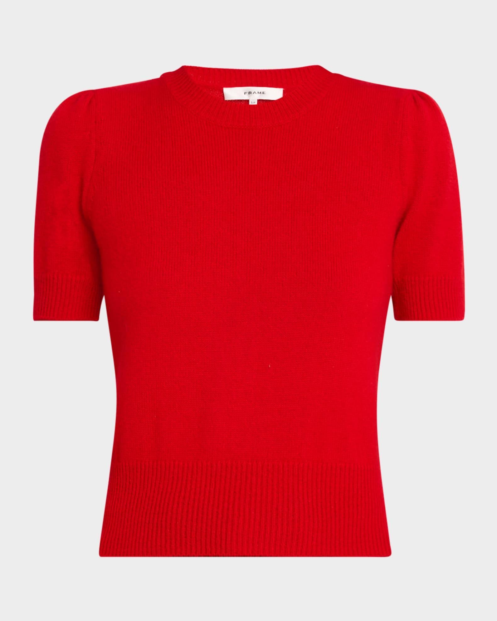 Short-Sleeve Cashmere Sweater Product Image