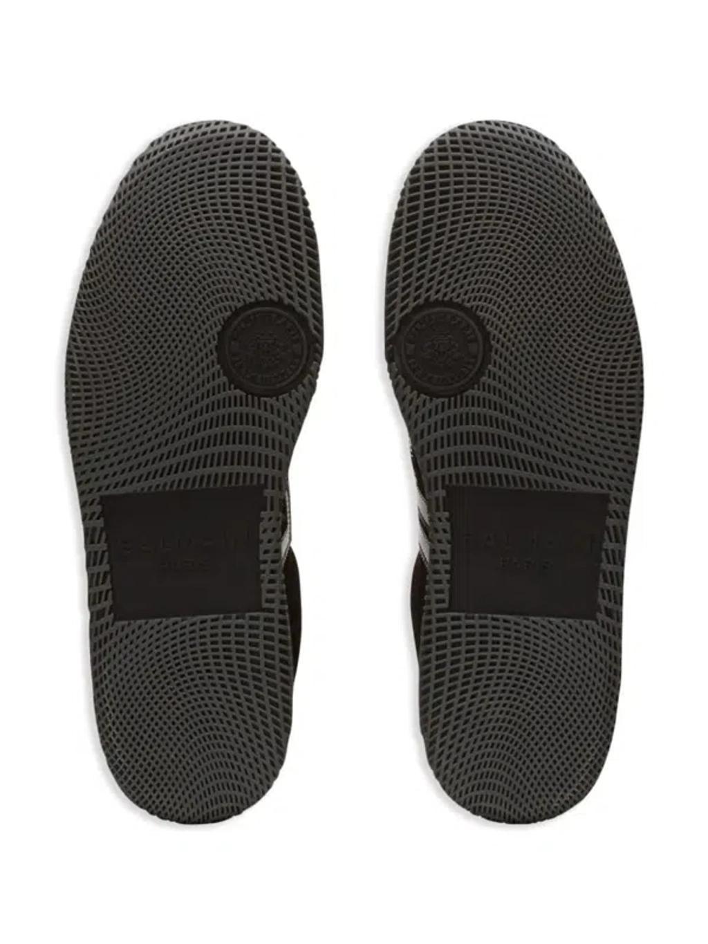BALMAIN Suede Swan Sneakers In Black Product Image