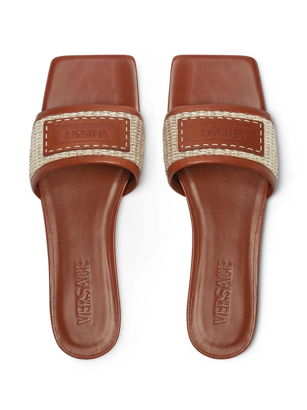 Theia Barocco raffia slides Product Image
