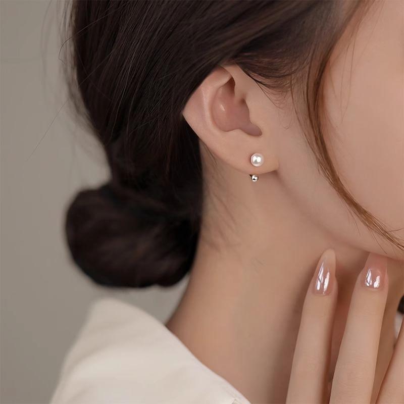 Faux Pearl Alloy Ear Jacket Product Image