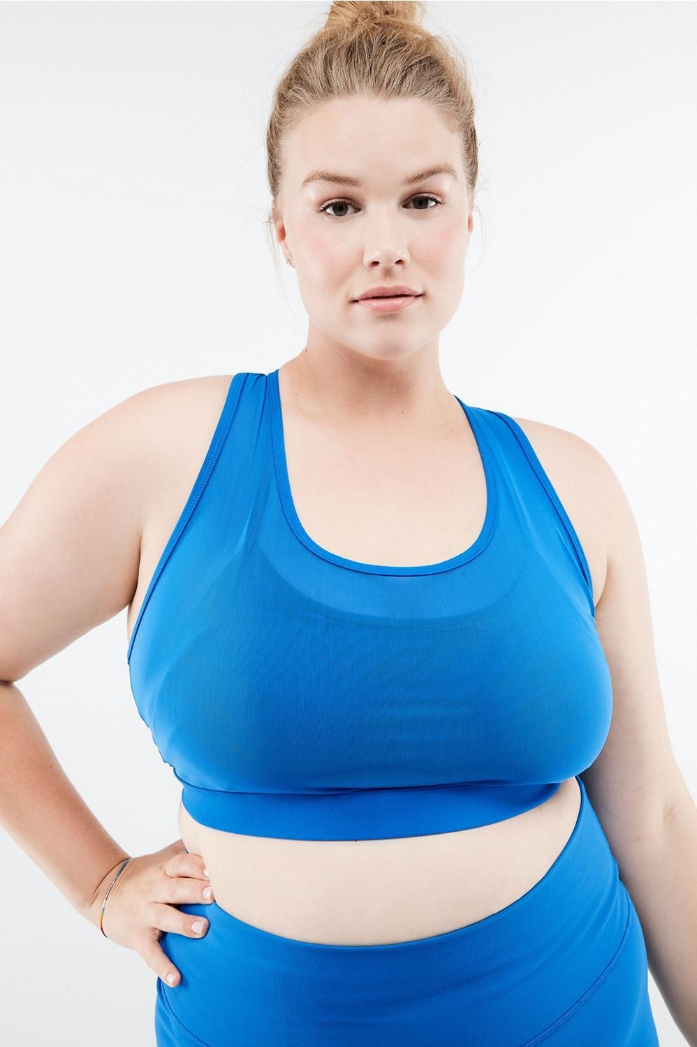 Fabletics Faye High Impact Sports Bra Womens blue plus Size 2X Product Image