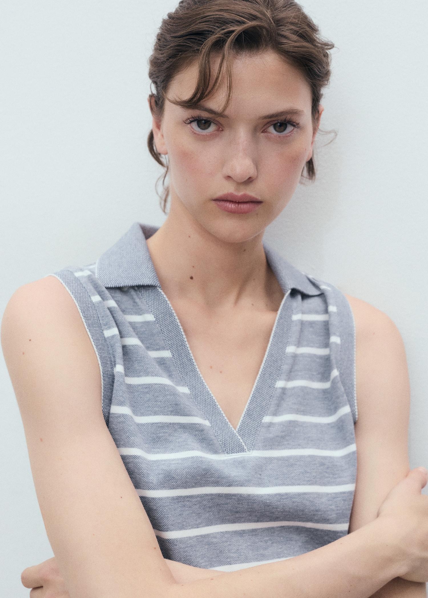 Short polo-style dress - Women | MANGO USA Product Image