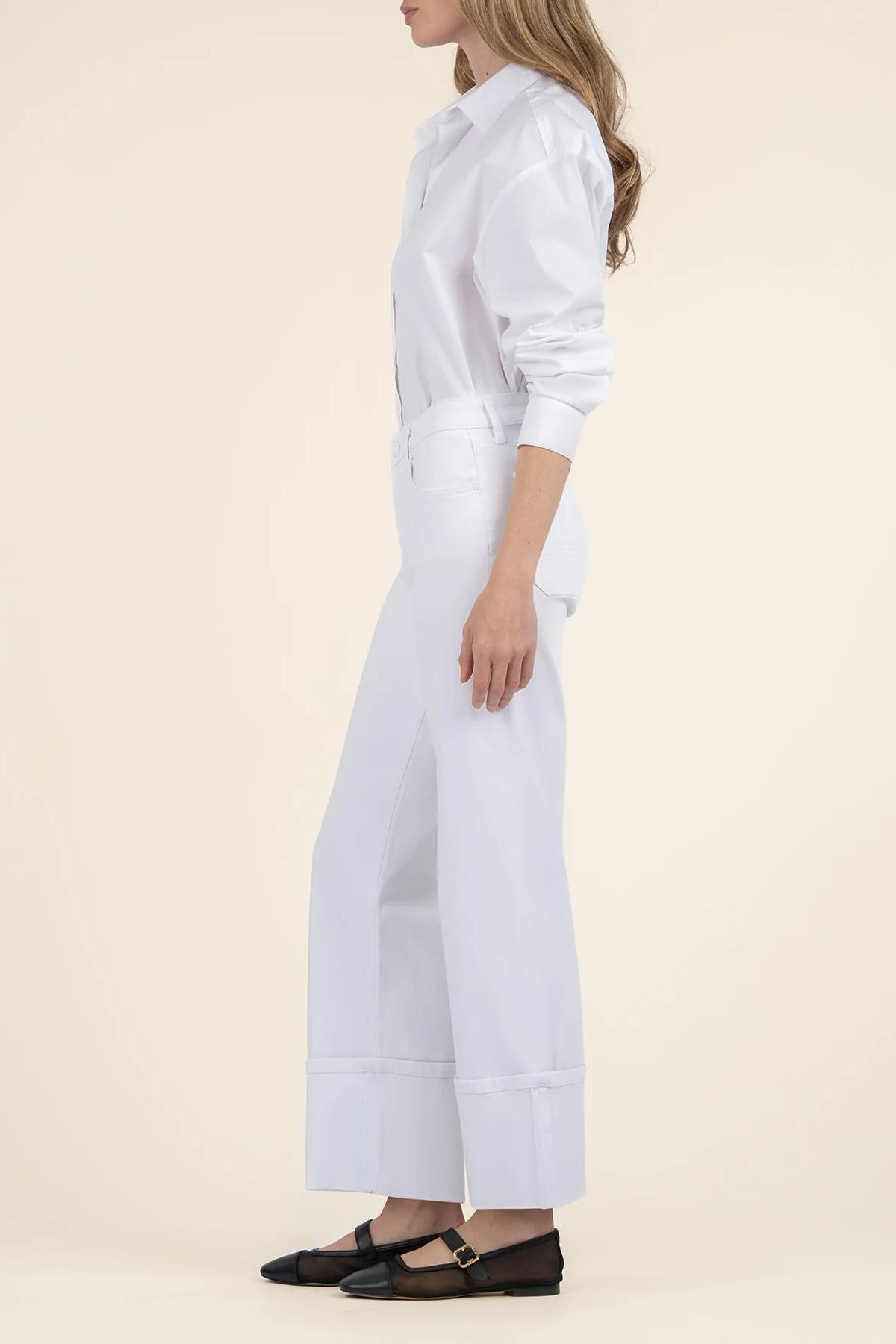 Charlotte High Rise Wide Leg- Optic White Product Image