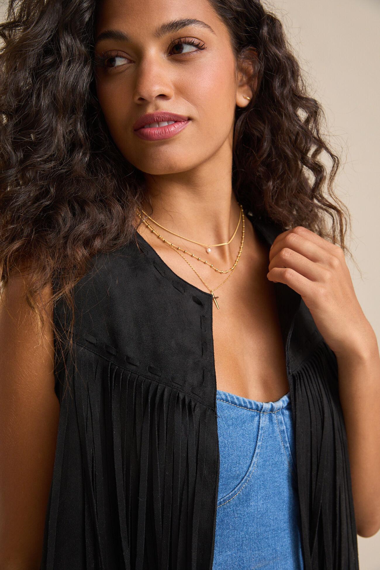 Dakota Fringe Suede Vest Product Image