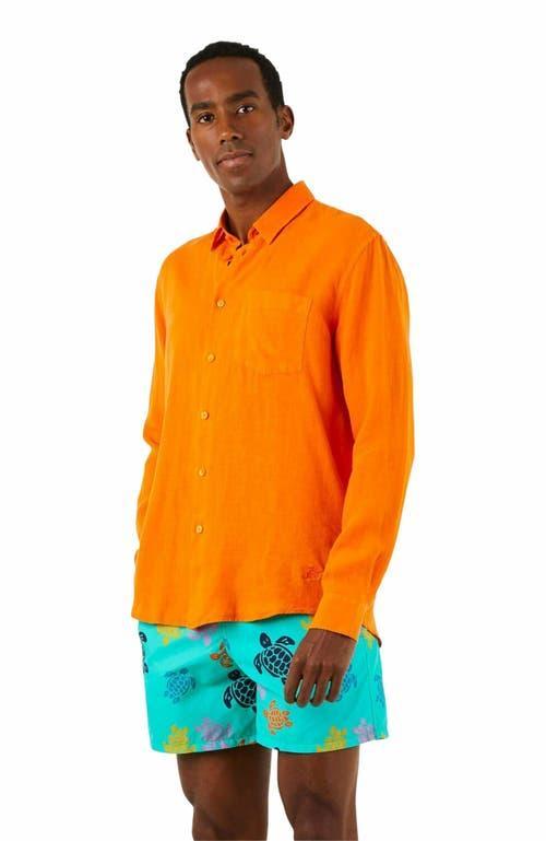 Vilebrequin Linen Solid Classic Fit Shirt Product Image