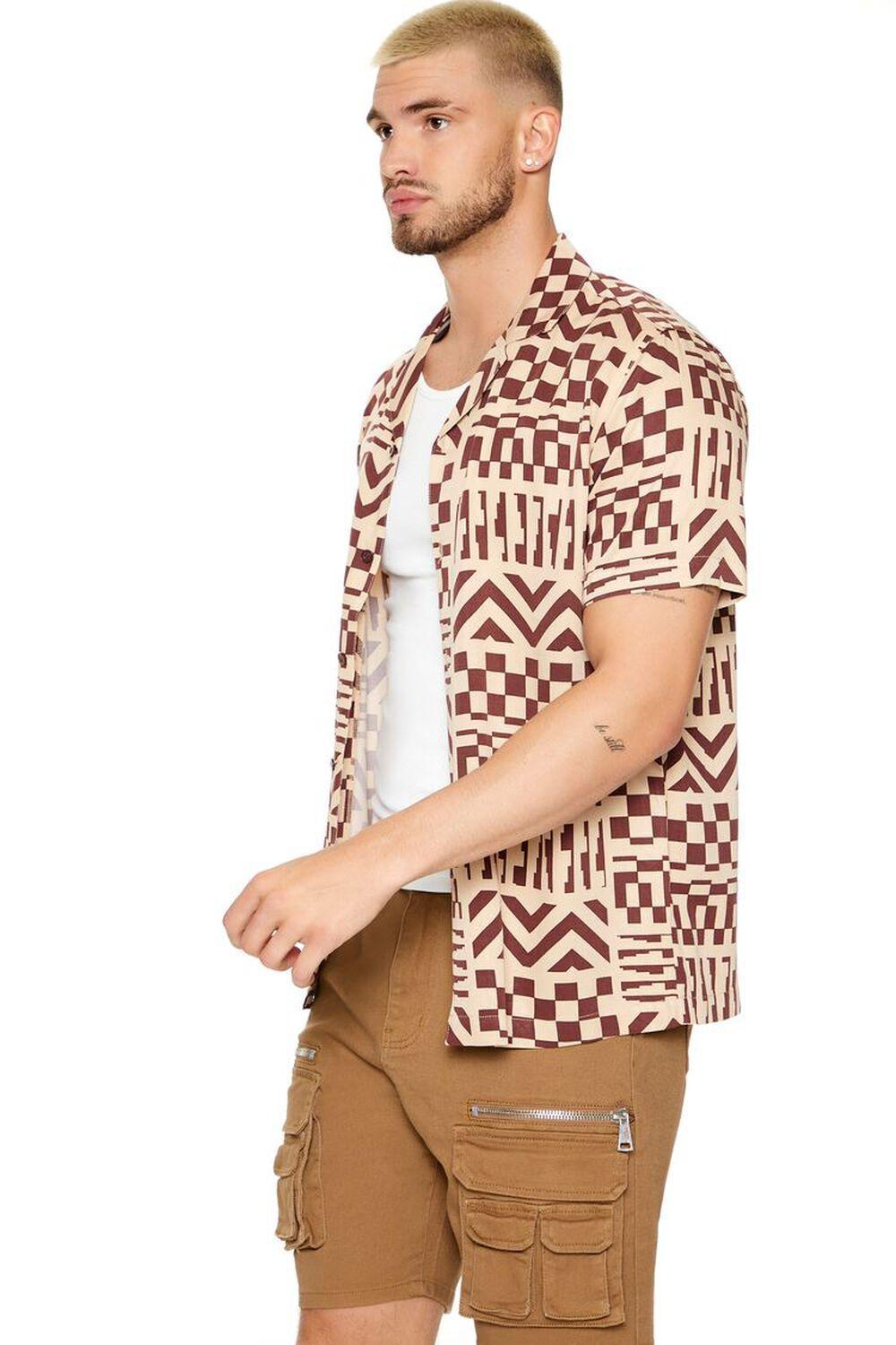Geo Print Cuban Collar Shirt | Forever 21 Product Image