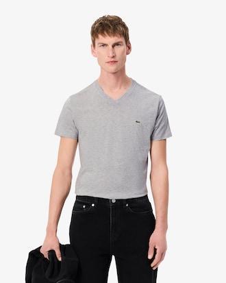 Lightweight Cotton Pima V Neck T-shirt Product Image