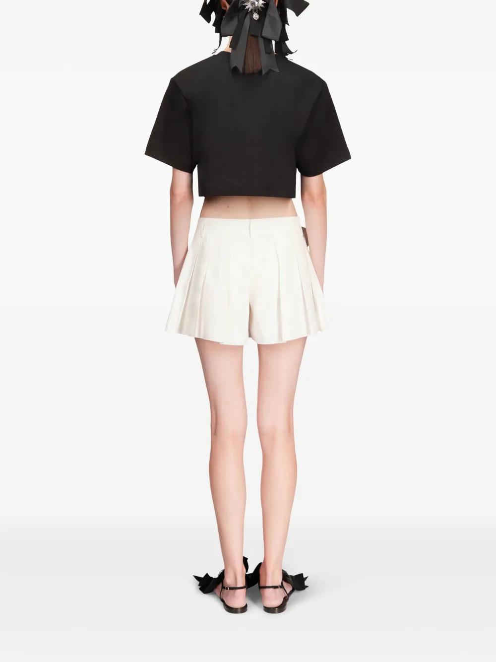 crystal-embellished cropped t-shirt Product Image