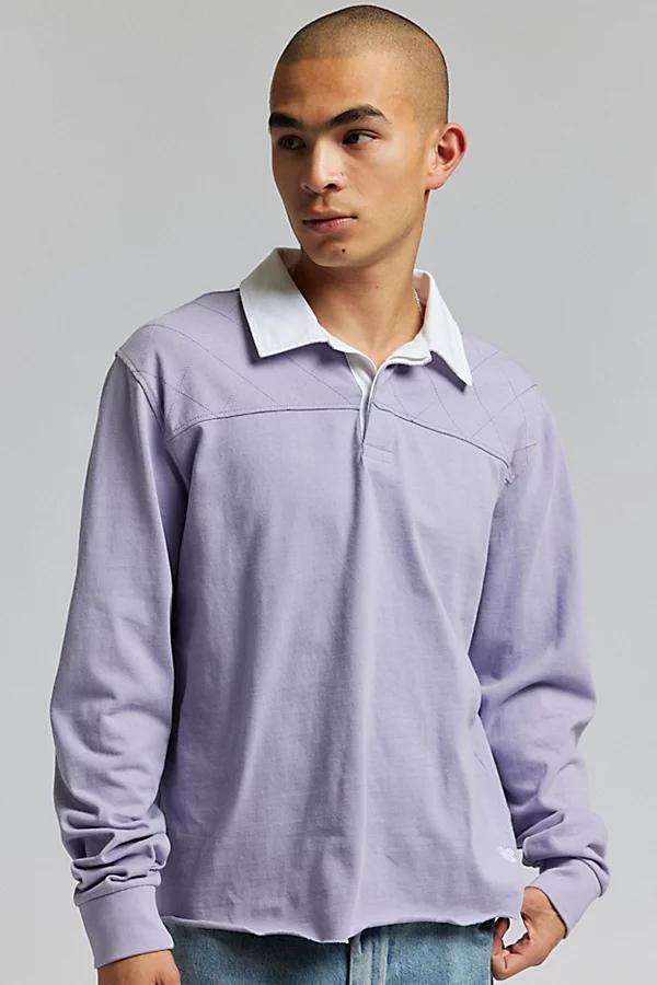Urban Outfitters UO Richmond Quilted Raw Hem Rugby Shirt Top Mens at Urban Outfitters Product Image