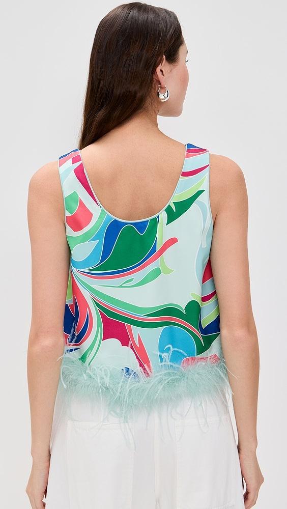 English Factory Print Top With Feathers | Shopbop Product Image