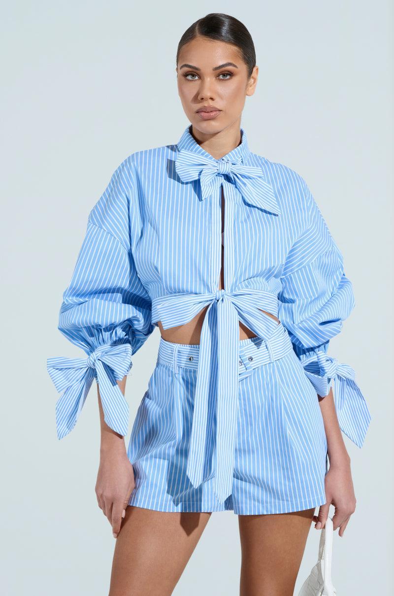 CLEAR AS THE SKY BLOUSE Product Image
