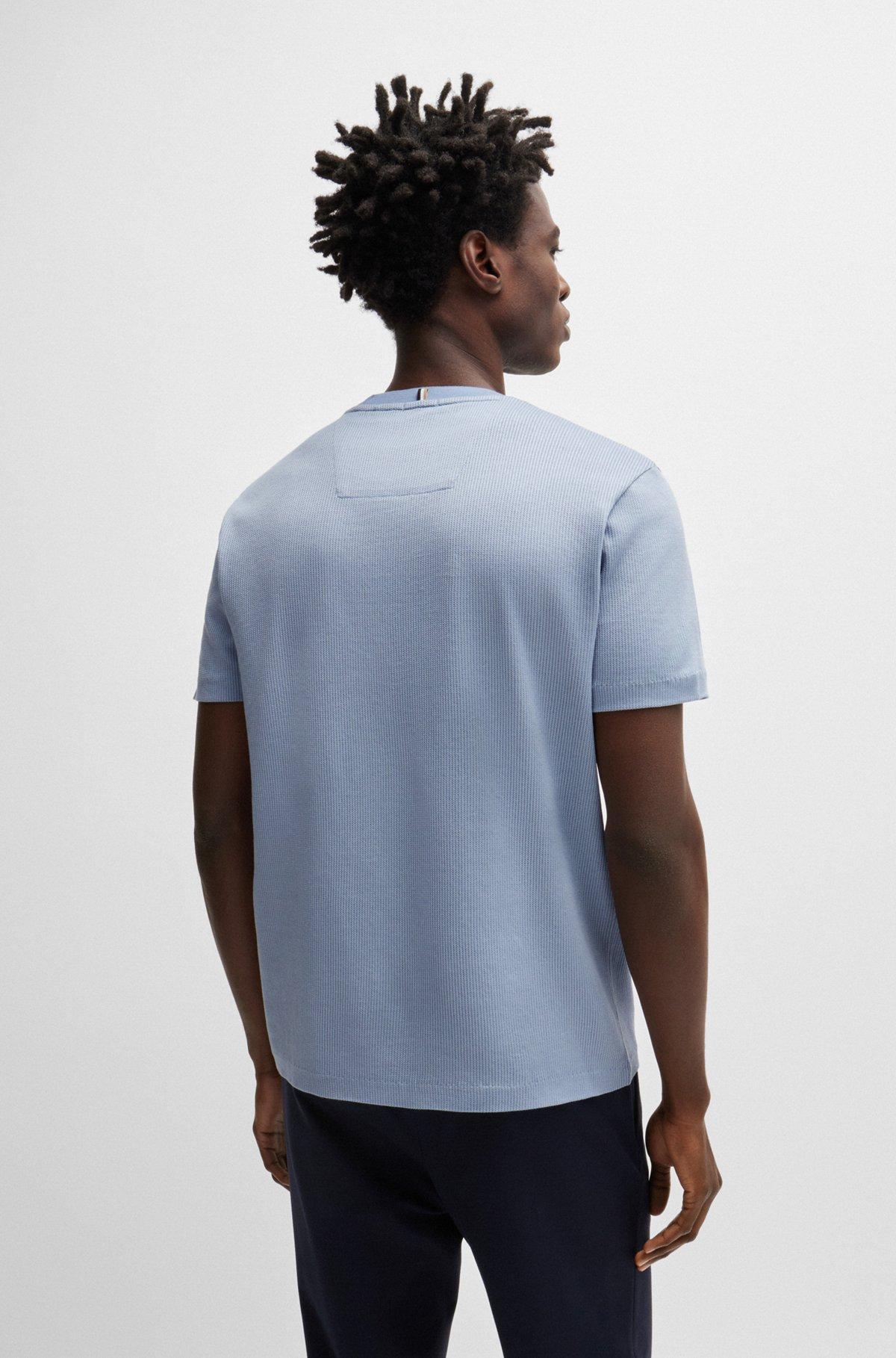 Regular-fit T-shirt in structured cotton Product Image
