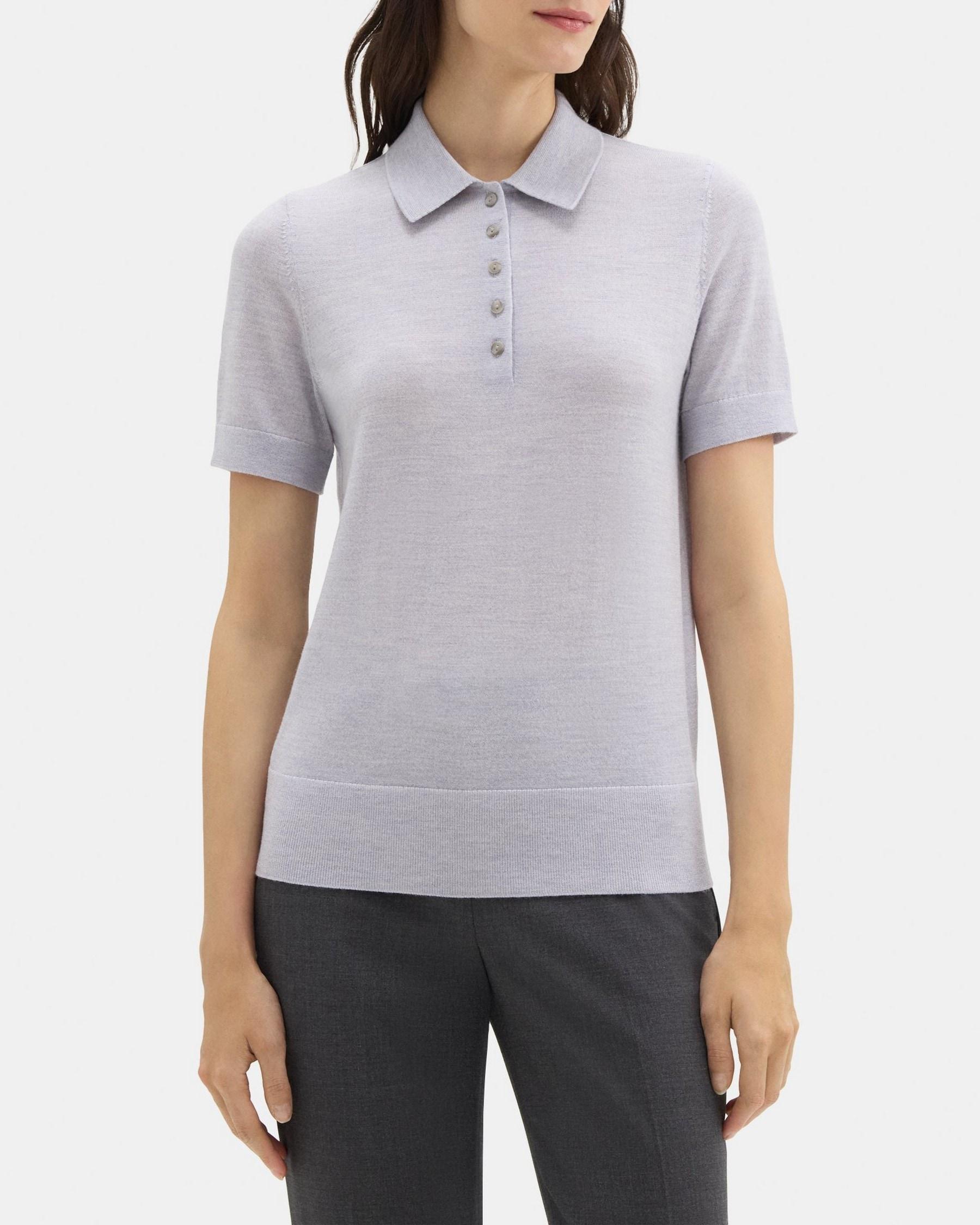 Polo Sweater in Fine Merino Wool Product Image