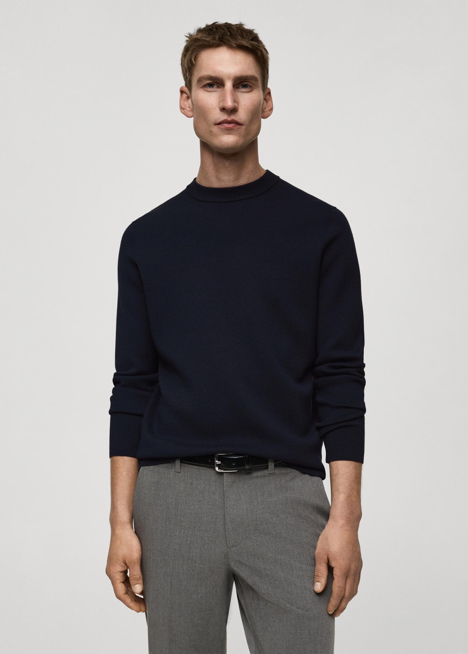 Medium-knit regular-fit sweater - Men | MANGO USA Product Image