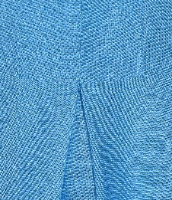 Eileen Fisher Organic Linen Mandarin Collar Long Sleeve Pop-Over Top Product Image