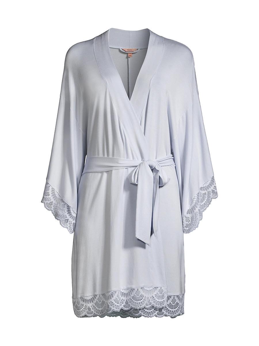 Womens Mariana Modal Lace-Trim Robe Product Image