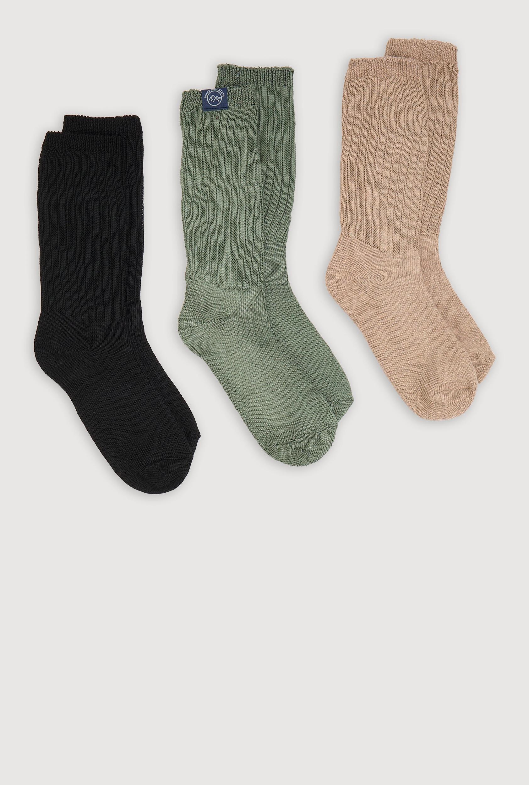 Ribbed Cuff Slouch Boot Socks 3 Pack Size 4-10 Female Product Image