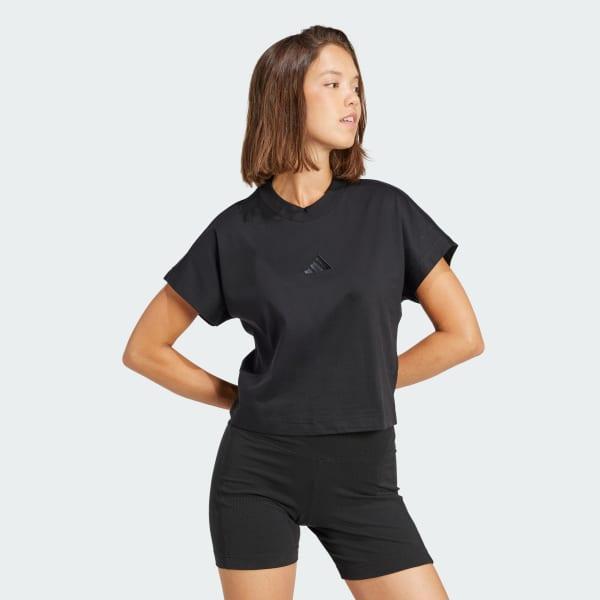 adidas ALL SZN Tee Black S Womens Product Image