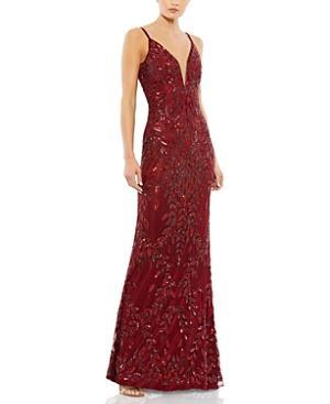 Mac Duggal Embellished Leaf Evening Gown Product Image