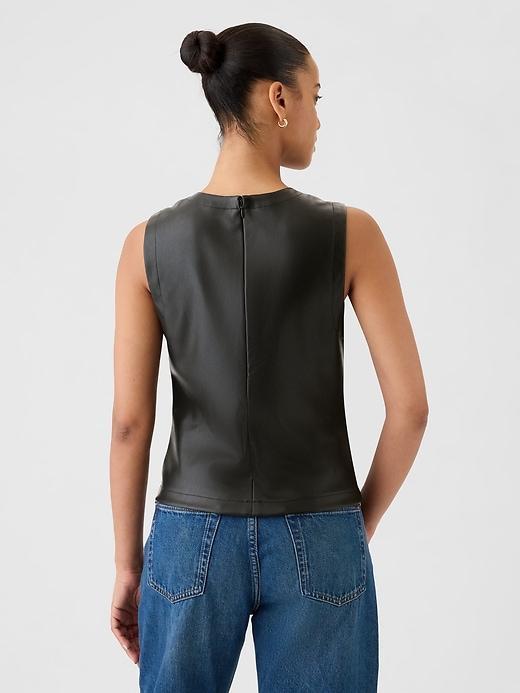 Vegan Leather Shell Tank Product Image