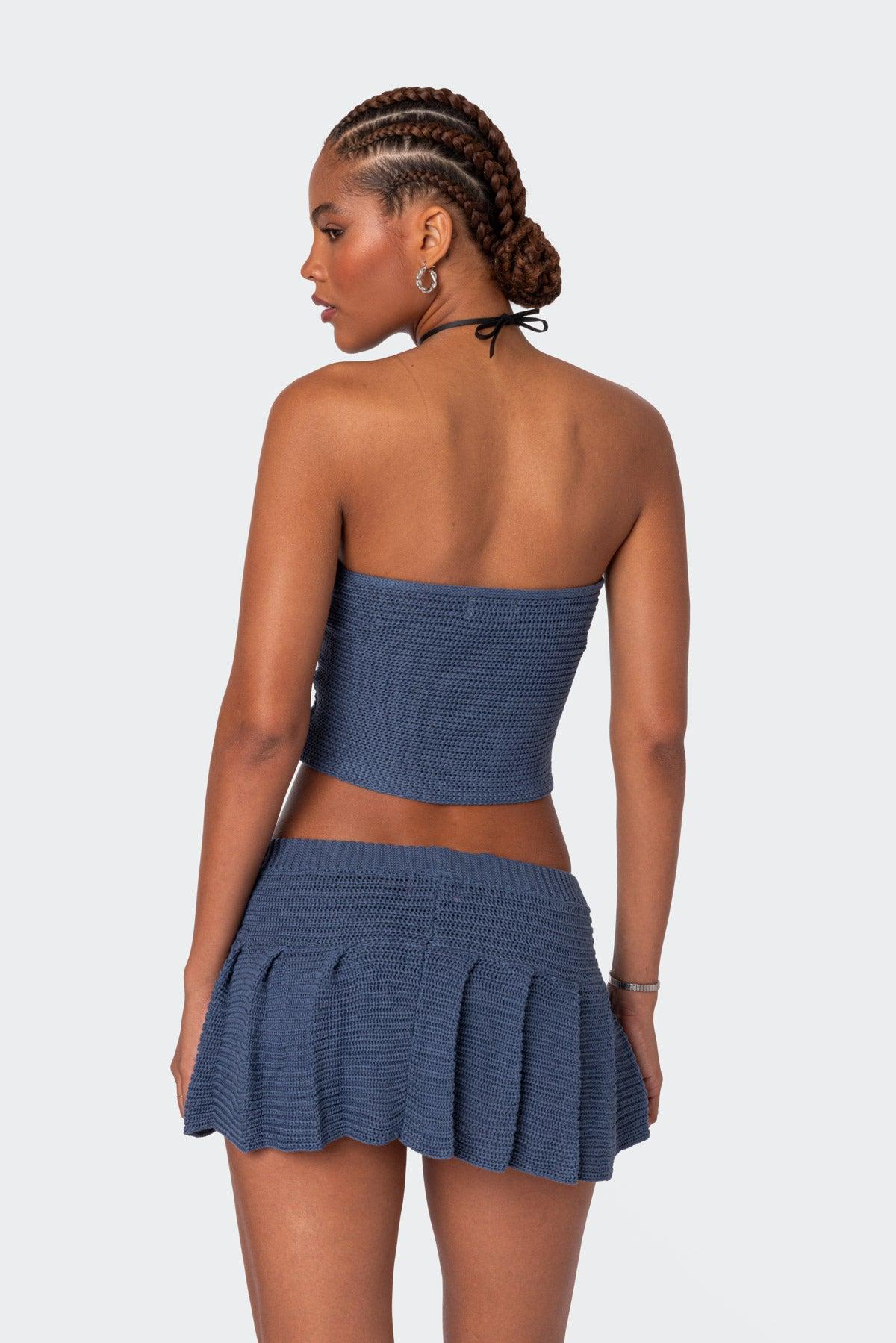 Kiera Twist Front Knit Tube Top Product Image