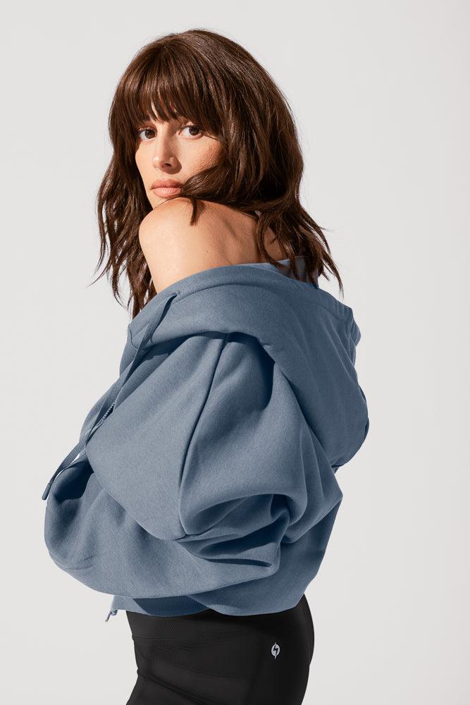Zip Cloud Hoodie - Denim Blue Product Image