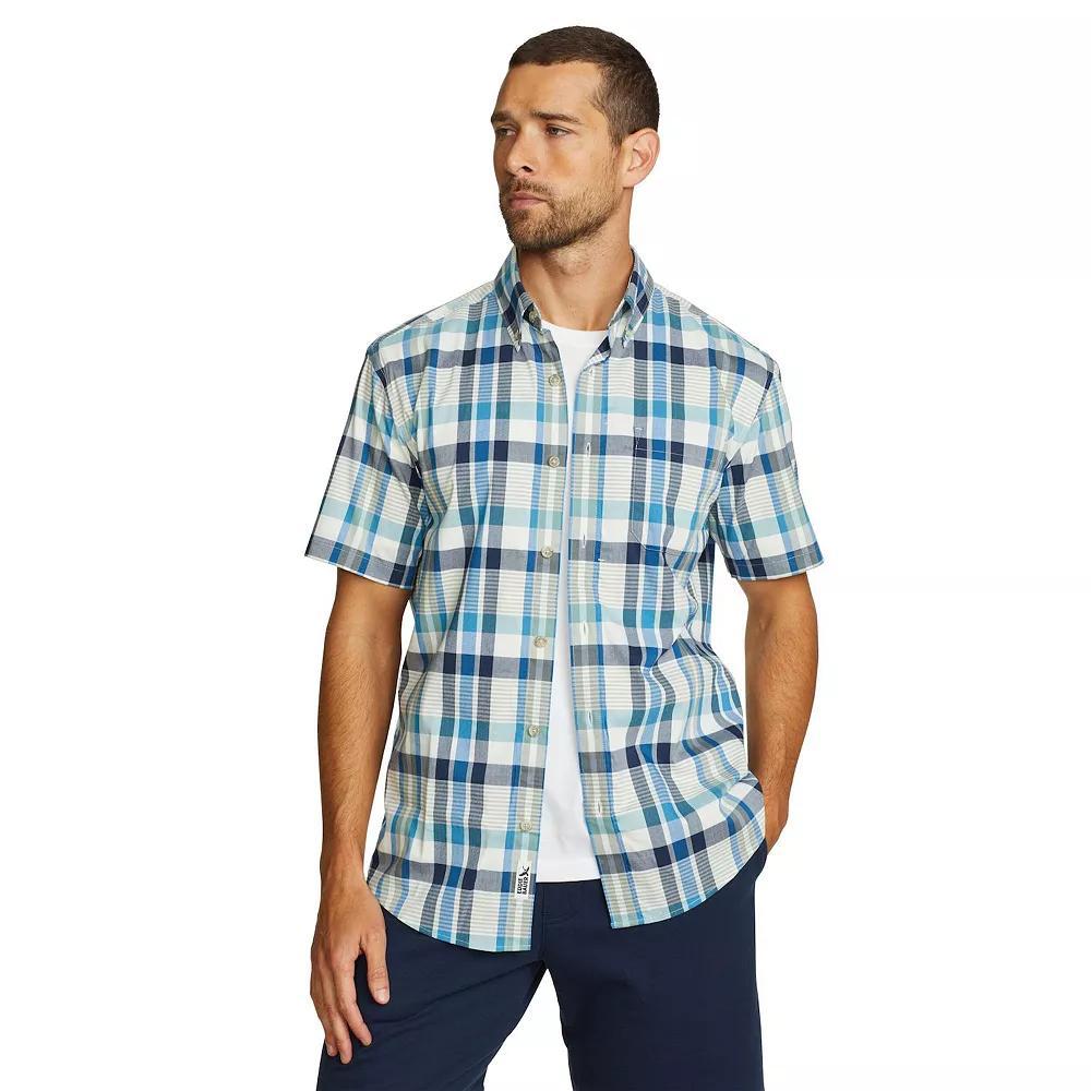 Men's Eddie Bauer UPF 50 Voyager Short Sleeve Button-Down Shirt, Size: Small, Dijon Product Image
