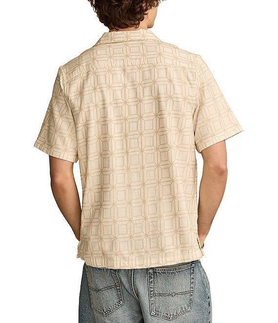 Lucky Brand Geometric Short Sleeve Button-Front Shirt Product Image