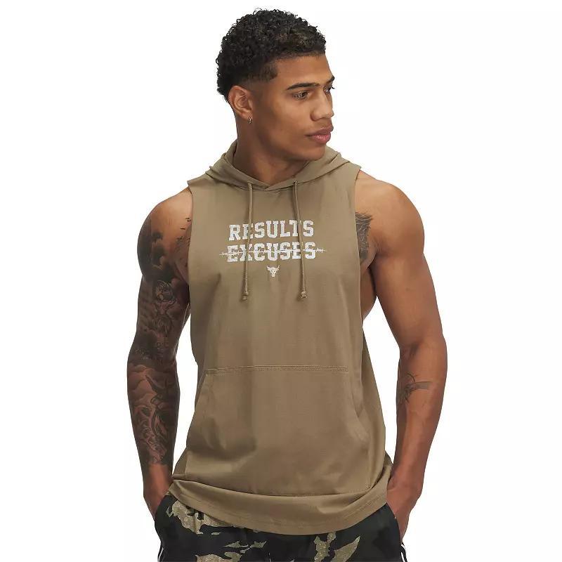 Men's Under Armour Project Rock Wire Sleeveless Hoodie, Size: Large, Cyber Grn Product Image