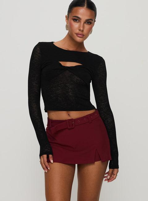 Volley Mini Skort Cherry Red Tall Product Image
