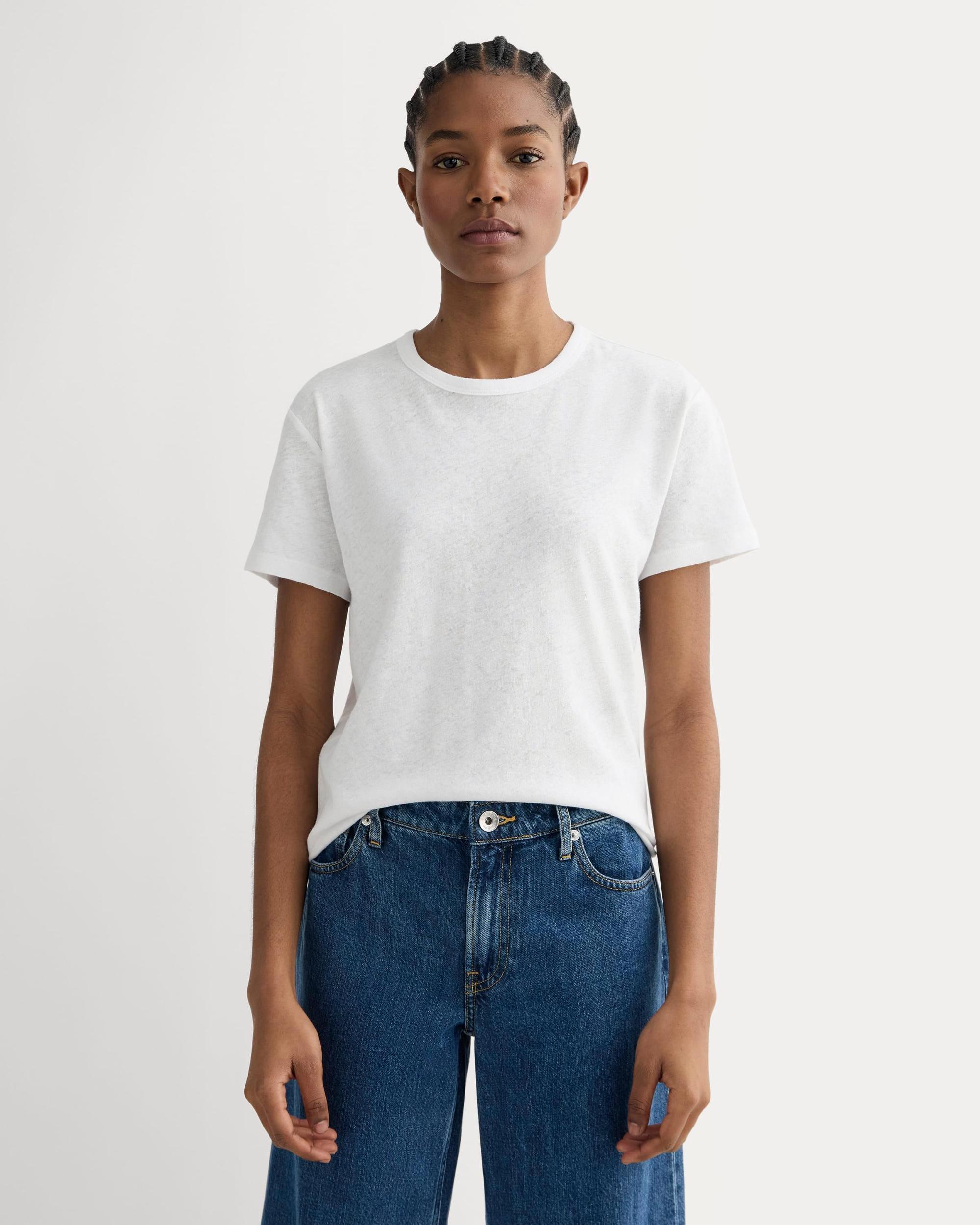 The Box-Cut Tee in Cotton Linen Product Image