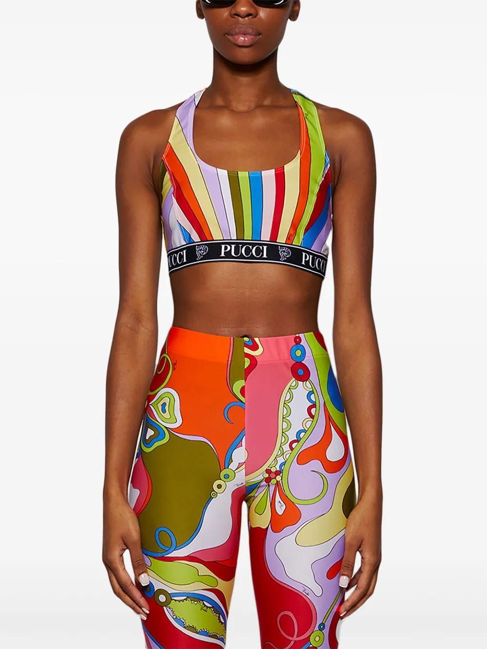 Iride-print crop top Product Image