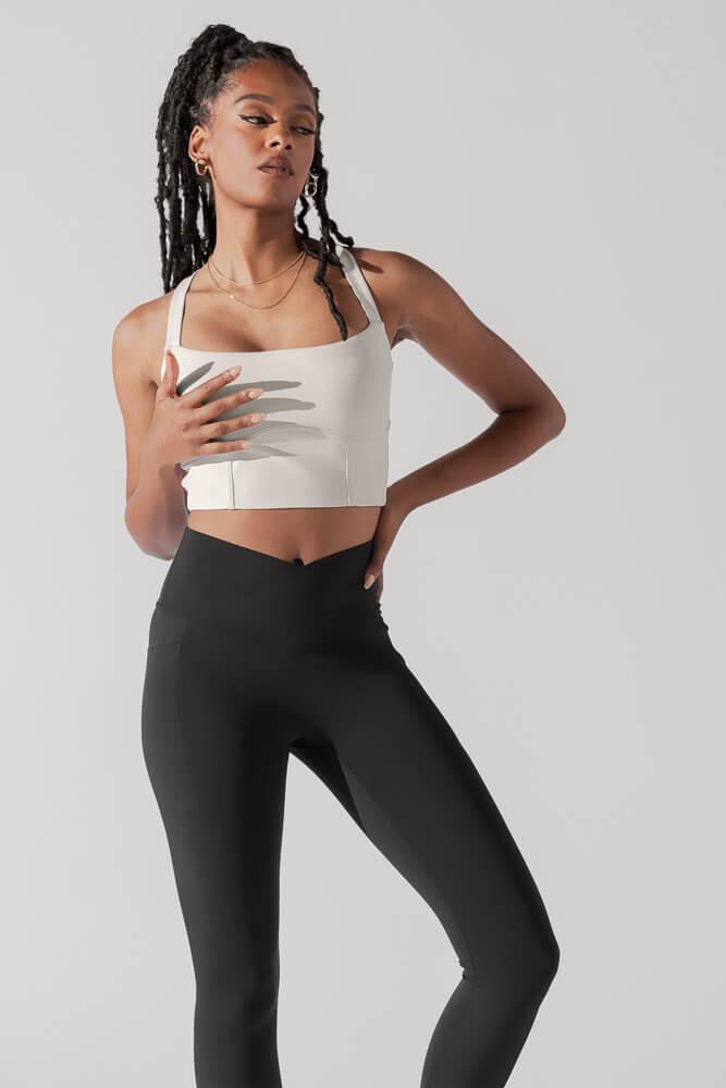 Daphne Corset Crop Top - Light Sand Product Image