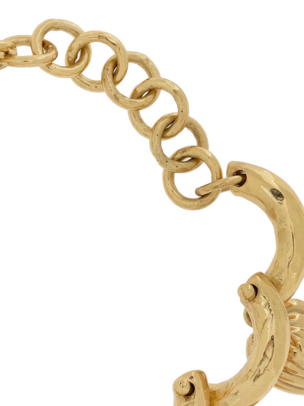 ULLA JOHNSON Petal Charm-detail Bracelet In Yellow Product Image