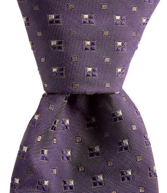 Cremieux Diamond Neat Print 3 1/4#double; Silk-Blend Tie Product Image