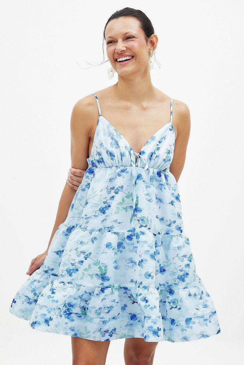 Organza Strap Mini Dress Product Image