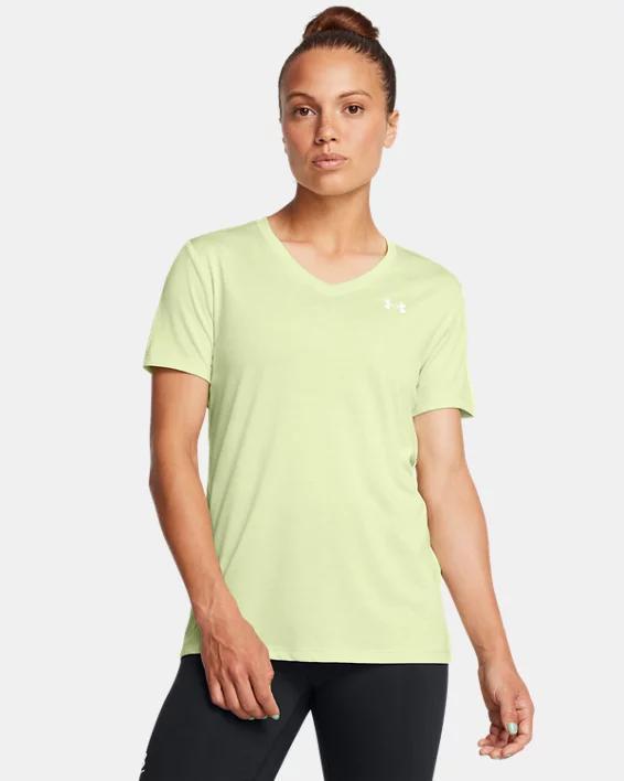 Women's Under Armour Tech™ V-Neck Short Sleeve Tee, Size: Medium, Gray Product Image