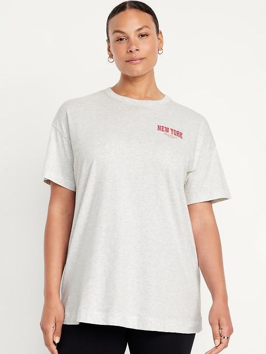 Oversized EveryWear Graphic Tunic T-Shirt Product Image
