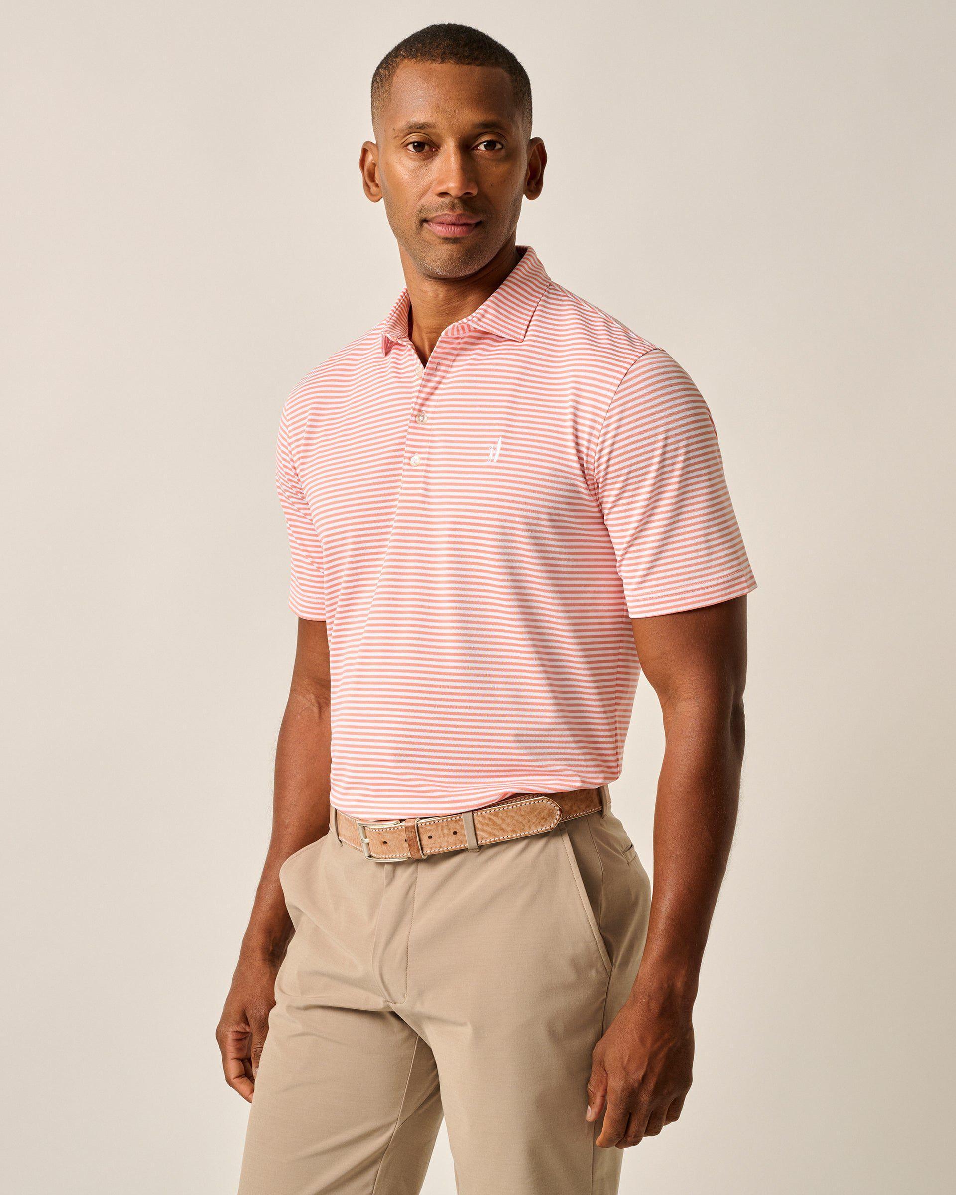 Performance Mesh Polo - Hunter Stripe Male Product Image
